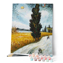 Cargar imagen en el visor de la galería, Pintar Por Números - Campo De Trigo Bajo El Sol - Figuredart - Paisajes