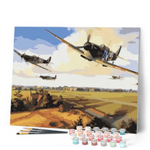 Cargar imagen en el visor de la galería, Pintar Por Números - Luchador - Figuredart - Aviones Paisajes Reproducción De Obras De Arte