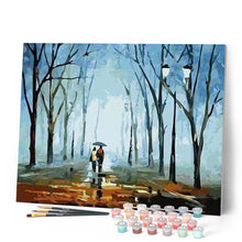 Cargar imagen en el visor de la galería, Pintar Por Números - Caminar Bajo La Lluvia - Figuredart - Romanticismo