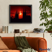 Cargar imagen en el visor de la galería, Pintar Por Números - Castillo Rojo Atardecer - Figuredart - Paisajes