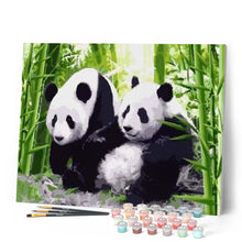 Cargar imagen en el visor de la galería, Pintar Por Números - Pandas En Japón - Figuredart - Animales Pandas