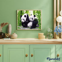 Cargar imagen en el visor de la galería, Pintar Por Números - Pandas En Japón - Figuredart - Animales Pandas
