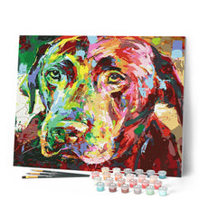 Cargar imagen en el visor de la galería, Pintar Por Números - Perro Color Tierra - Figuredart - Animales Perros Pop Art