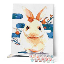 Cargar imagen en el visor de la galería, Pintar Por Números - Conejo Con Flores - Figuredart - Animales