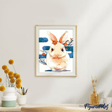 Cargar imagen en el visor de la galería, Pintar Por Números - Conejo Con Flores - Figuredart - Animales