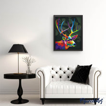Cargar imagen en el visor de la galería, Pintar Por Números - Ciervos Coloridos - Figuredart - Animales Pop Art