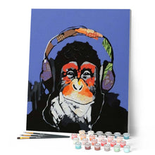 Cargar imagen en el visor de la galería, Pintar Por Números - Orangután Musical - Figuredart - Animales Principiantes