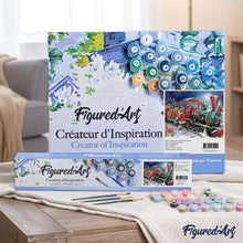 Cargar imagen en el visor de la galería, Pintar Por Números - Tren De Papá Noel - Figuredart - Navidad