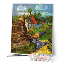 Cargar imagen en el visor de la galería, Pintar Por Números - Van Gogh - Casa Oise - Figuredart - Paisajes Reproducción De Obras De Arte Van Gogh