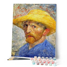 Cargar imagen en el visor de la galería, Pintar Por Números - Van Gogh Con Un Sombrero De Paja - Figuredart - Reproducción De Obras De Arte Van Gogh