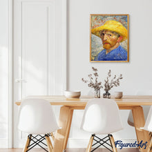 Cargar imagen en el visor de la galería, Pintar Por Números - Van Gogh Con Un Sombrero De Paja - Figuredart - Reproducción De Obras De Arte Van Gogh