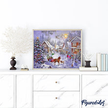Cargar imagen en el visor de la galería, Pintar Por Números - Cabaña Navidad - Figuredart - Navidad
