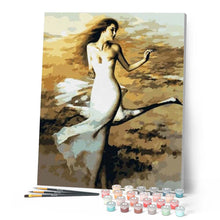 Cargar imagen en el visor de la galería, Pintar Por Números - Bailarina Cisne - Figuredart - Baile Romanticismo