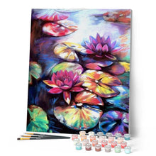 Cargar imagen en el visor de la galería, Pintar Por Números - Nenúfares Coloridos - Figuredart - Flores