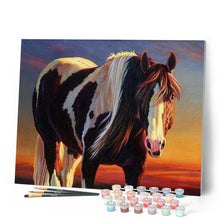 Cargar imagen en el visor de la galería, Pintar Por Números - Caballo Blanco Y Marrón - Figuredart - Animales Caballos