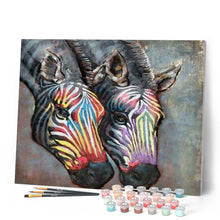 Cargar imagen en el visor de la galería, Pintar Por Números - Doble Cebra - Figuredart - Animales