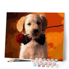 Cargar imagen en el visor de la galería, Pintar Por Números - El Perro Se Levantó - Figuredart - Animales Perros