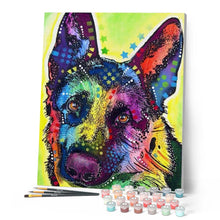 Cargar imagen en el visor de la galería, Pintar Por Números - Perro De Color 2 - Figuredart - Animales Perros Pop Art