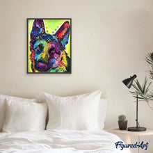 Cargar imagen en el visor de la galería, Pintar Por Números - Perro De Color 2 - Figuredart - Animales Perros Pop Art
