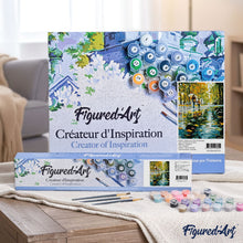 Cargar imagen en el visor de la galería, Pintar Por Números - Madre E Hijo Bajo La Lluvia - Figuredart - Paisajes Árboles