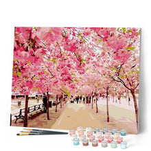 Cargar imagen en el visor de la galería, Pintar Por Números - Árbol Cereza Romántica - Figuredart - Paisajes Árboles