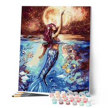 Cargar imagen en el visor de la galería, Pintar Por Números - Luz De La Luna De La Sirena - Figuredart - Peces