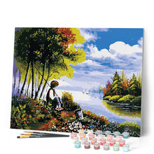 Cargar imagen en el visor de la galería, Pintar Por Números - Los Niños Pesca - Figuredart - Paisajes