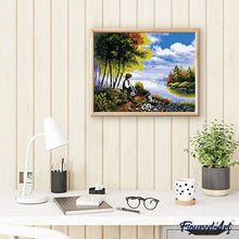 Cargar imagen en el visor de la galería, Pintar Por Números - Los Niños Pesca - Figuredart - Paisajes