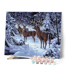 Cargar imagen en el visor de la galería, Pintar Por Números - Ciervosa De La Nieve - Figuredart - Animales