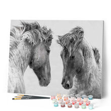 Cargar imagen en el visor de la galería, Pintar Por Números - Dos Caballos Confrontación - Figuredart - Animales Caballos