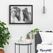 Cargar imagen en el visor de la galería, Pintar Por Números - Dos Caballos Confrontación - Figuredart - Animales Caballos