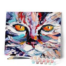 Cargar imagen en el visor de la galería, Pintar Por Números - Cabeza Gato Abstracto - Figuredart - Animales Gatos