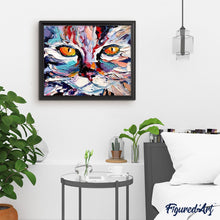 Cargar imagen en el visor de la galería, Pintar Por Números - Cabeza Gato Abstracto - Figuredart - Animales Gatos