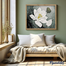 Cargar imagen en el visor de la galería, Pintar Por Números - White Lotus - Figuredart - Flores