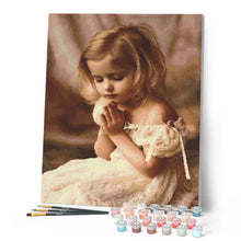 Cargar imagen en el visor de la galería, Pintar Por Números - Niña En El Parque - Figuredart - Retrato Romanticismo