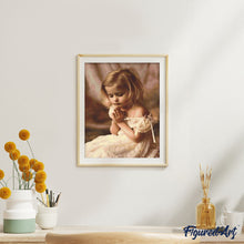 Cargar imagen en el visor de la galería, Pintar Por Números - Niña En El Parque - Figuredart - Retrato Romanticismo