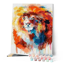 Cargar imagen en el visor de la galería, Pintar Por Números - Acuarela León - Figuredart - Animales Leones