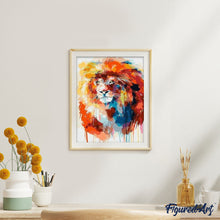 Cargar imagen en el visor de la galería, Pintar Por Números - Acuarela León - Figuredart - Animales Leones