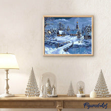 Cargar imagen en el visor de la galería, Pintar Por Números - Cabaña De La Nieve - Figuredart - Paisajes