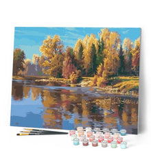 Cargar imagen en el visor de la galería, Pintar Por Números - Río Otoño - Figuredart - Paisajes