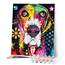 Cargar imagen en el visor de la galería, Pintar Por Números - Perro De Color 5 - Figuredart - Animales Perros Pop Art