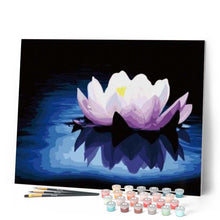 Cargar imagen en el visor de la galería, Pintar Por Números - En Silencio En Flor De Loto - Figuredart - Flores Principiantes