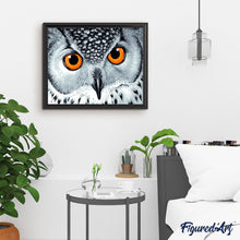 Cargar imagen en el visor de la galería, Pintar Por Números - Búho Ojos Naranjas - Figuredart - Animales Búhos