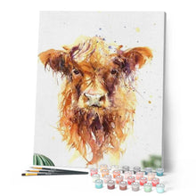 Cargar imagen en el visor de la galería, Pintar Por Números - Vaca Amarilla - Figuredart - Animales Vacas