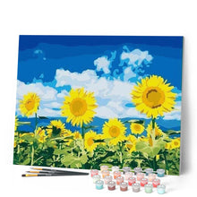 Cargar imagen en el visor de la galería, Pintar Por Números - Cielo Azul Girasol - Figuredart - Flores