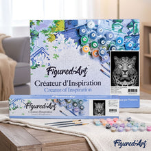 Cargar imagen en el visor de la galería, Pintar Por Números - Leopardo Gris - Figuredart - Animales