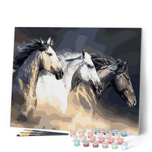 Cargar imagen en el visor de la galería, Pintar Por Números - Tres Caballos - Figuredart - Animales Caballos