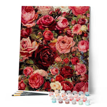 Cargar imagen en el visor de la galería, Pintar Por Números - Rosas Rojas Exuberantes - Figuredart - Flores