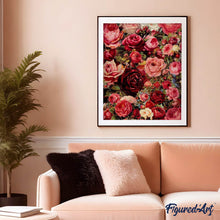 Cargar imagen en el visor de la galería, Pintar Por Números - Rosas Rojas Exuberantes - Figuredart - Flores