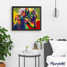 Cargar imagen en el visor de la galería, Pintar Por Números - Color De Lobo Y Águila - Figuredart - Animales Lobos Pop Art